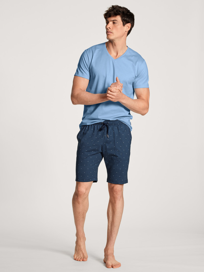 Pigiami Uomo Calida Remix Basic Sleep Bermudas Blu | 7413-YMPJE