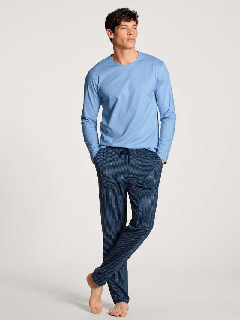 Pigiami Uomo Calida Remix Basic Sleep Pants Blu | 8356-FQNAW