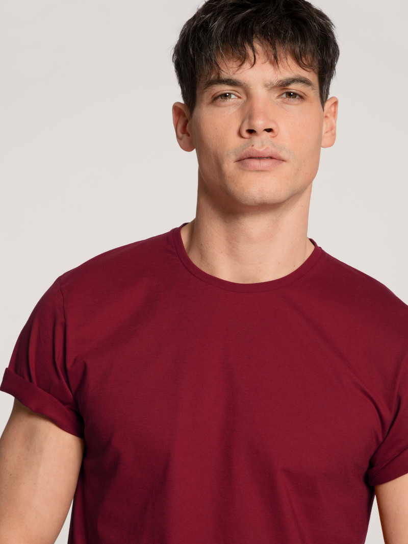 Pigiami Uomo Calida Remix Basic Sleep T-shirt Rosse | 7385-QLBUI