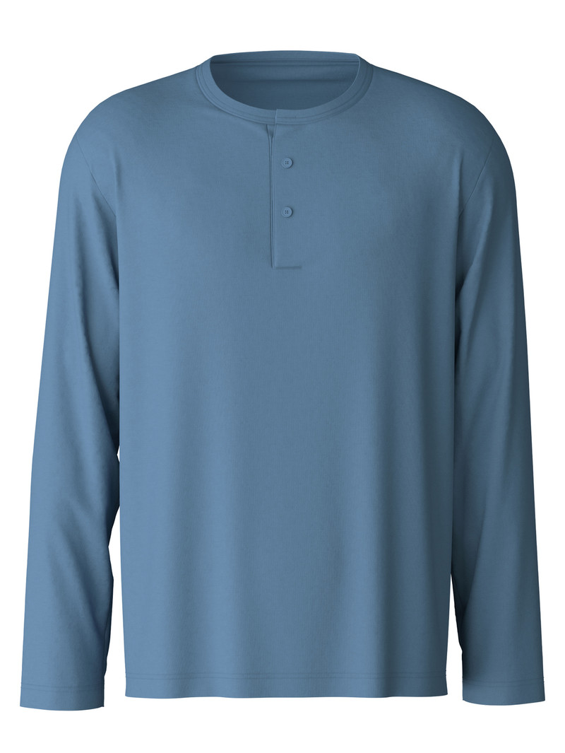 Pigiami Uomo Calida Rmx Sleep Free Shirt Long Sleeve Blu | 3067-IJCLP