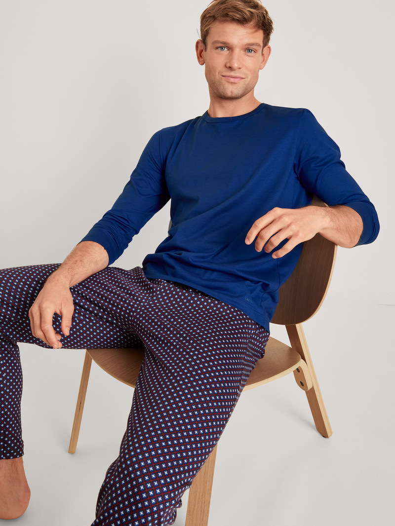 Pigiami Uomo Calida Rmx Sleep Holiday Pants Blu | 8607-UTCXN