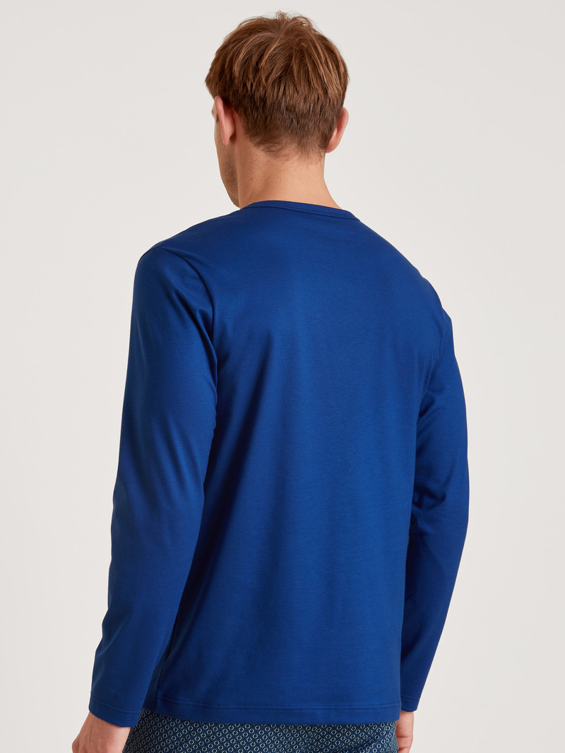 Pigiami Uomo Calida Rmx Sleep Holiday Shirt Long Sleeve Blu | 3681-WGNXZ