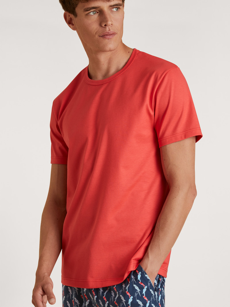 Pigiami Uomo Calida Rmx Sleep Time Off T-shirt Rosse | 7925-QNRUS