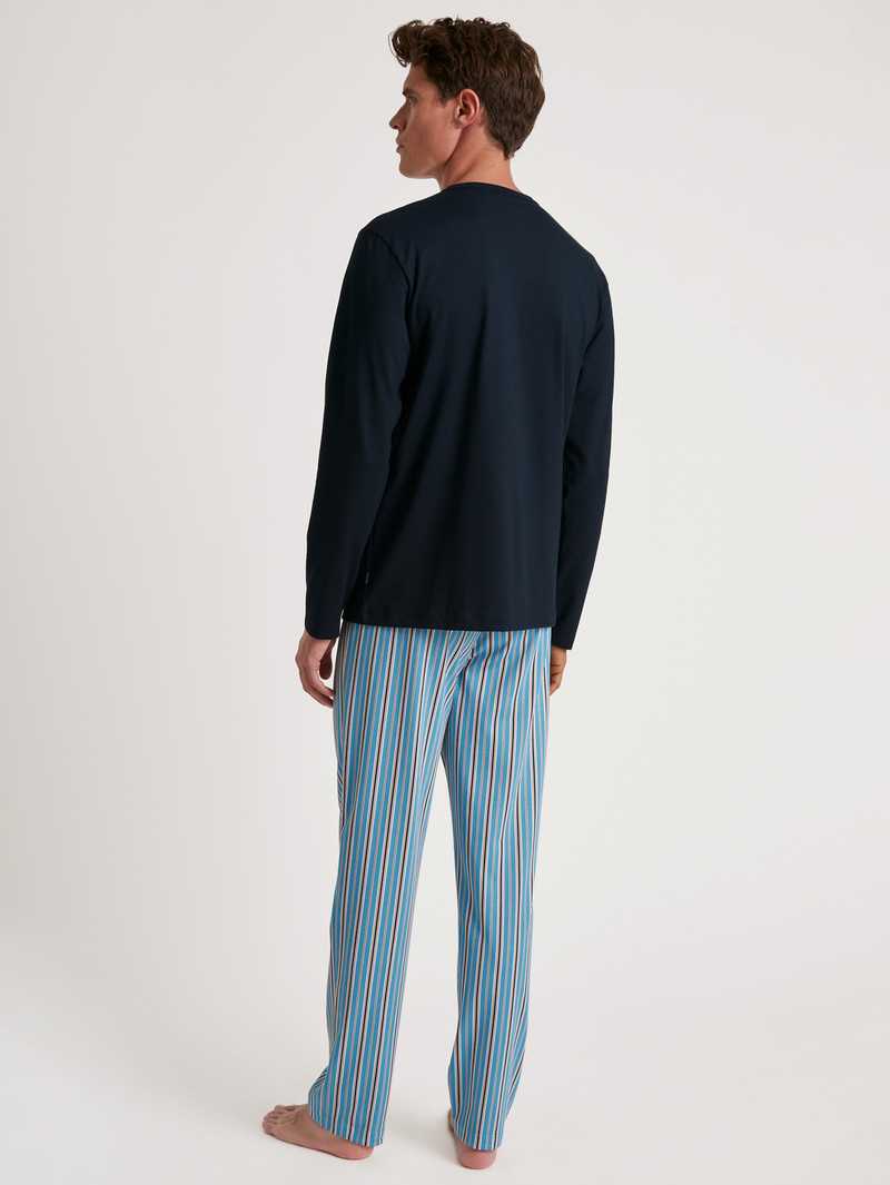 Pigiami Uomo Calida Special Pyjama Blu | 0241-UKBFA