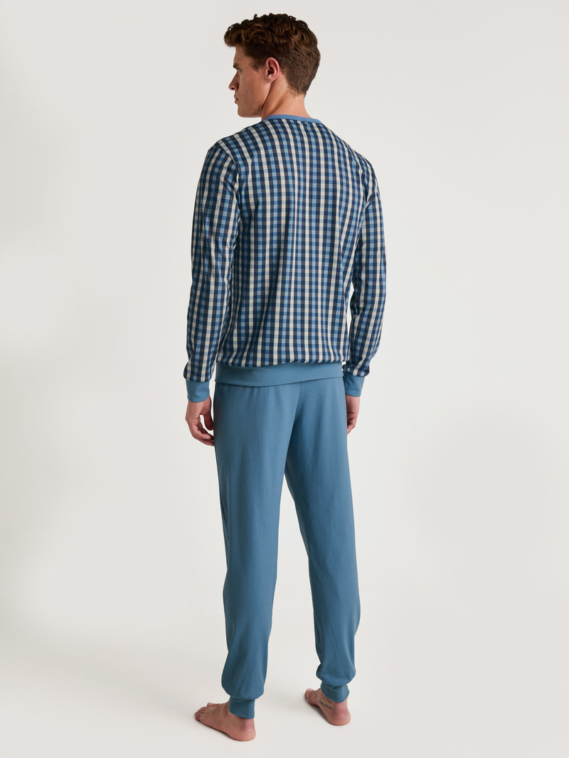 Pigiami Uomo Calida Special Pyjama With Cuff Blu | 1482-LTOUB