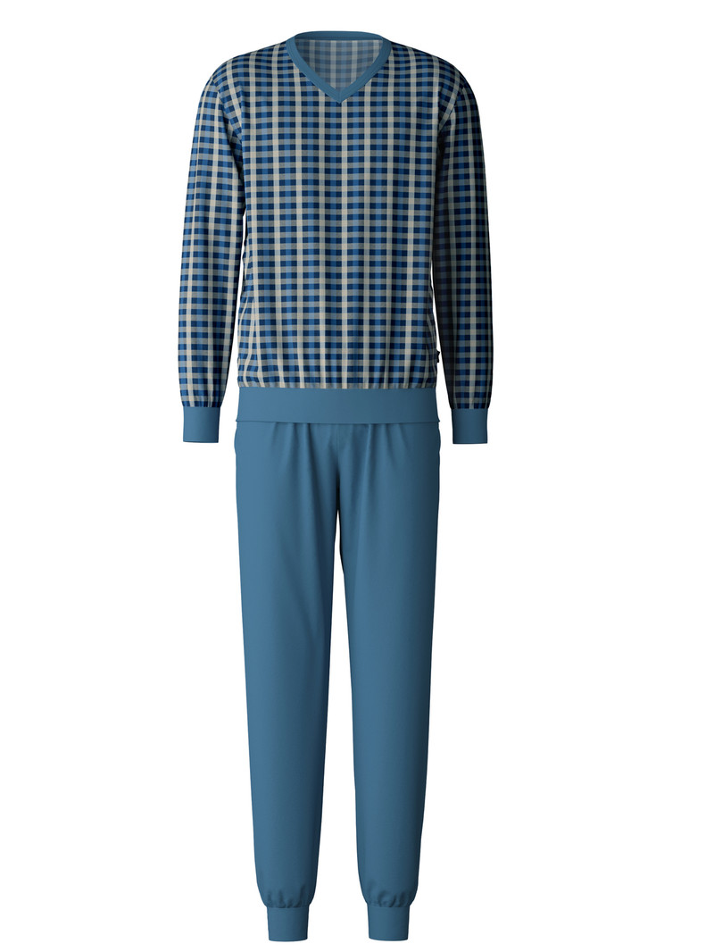 Pigiami Uomo Calida Special Pyjama With Cuff Blu | 1482-LTOUB