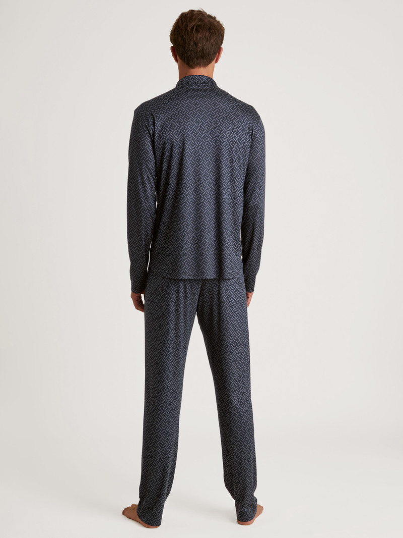 Pigiami Uomo Calida Special Pyjamas Made Of Tencel™, Modal And Silk Schwarz | 7451-EVDFN