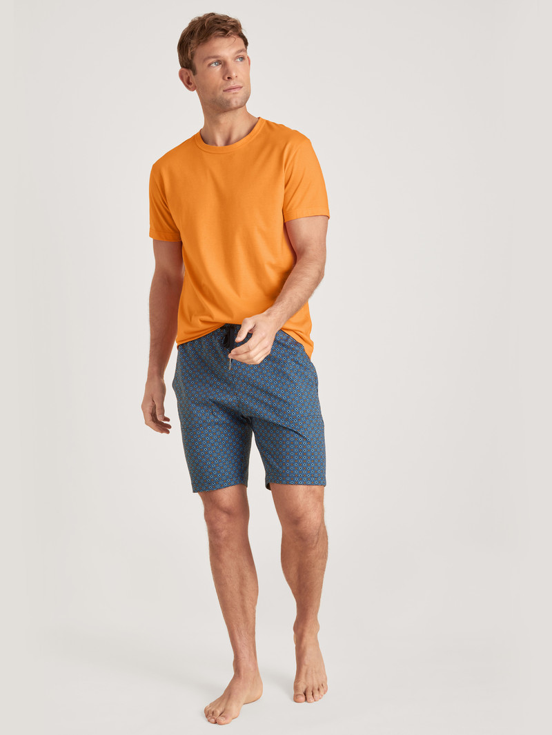 Pigiami Uomo Calida Special Shorts Blu | 3754-KNTDU