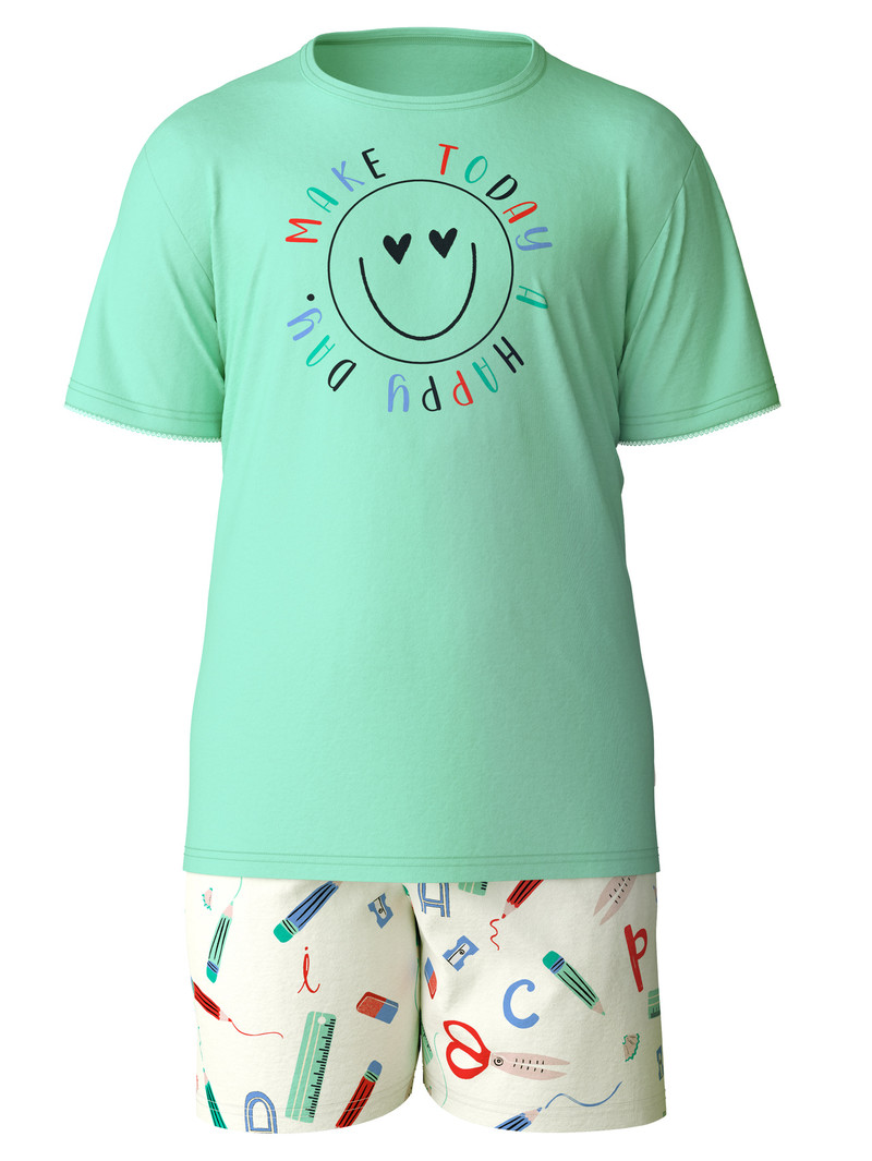 Pyjama Bambino Calida Kids Abc Short Pyjama Verdi | 8039-MGYHP