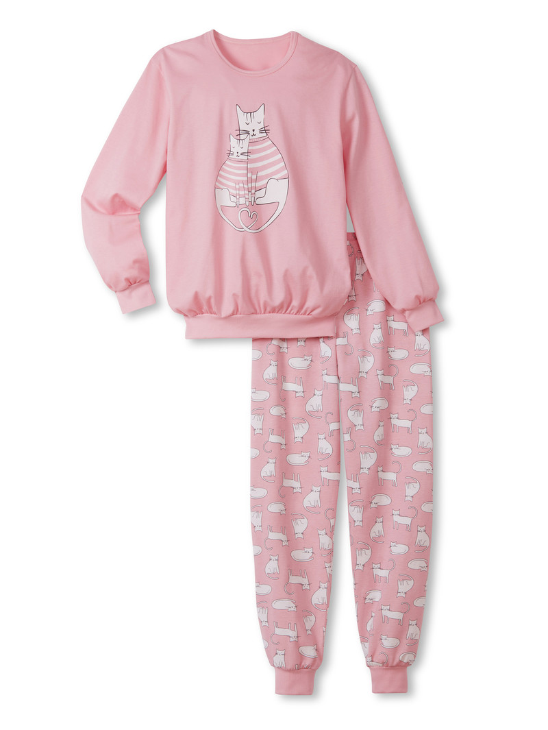 Pyjama Bambino Calida Kids Cat Pyjama With Cuff Corallo | 9720-EXIZP