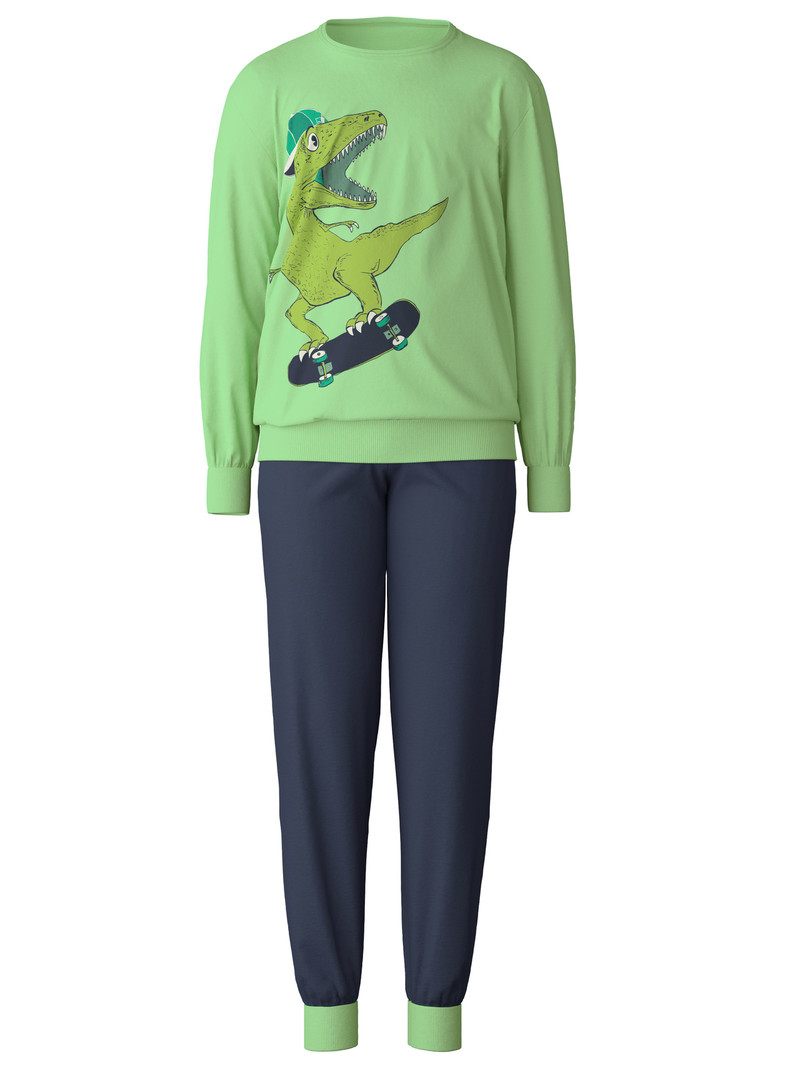 Pyjama Bambino Calida Kids Dino Pyjama With Cuff Verdi | 6437-YDIGF