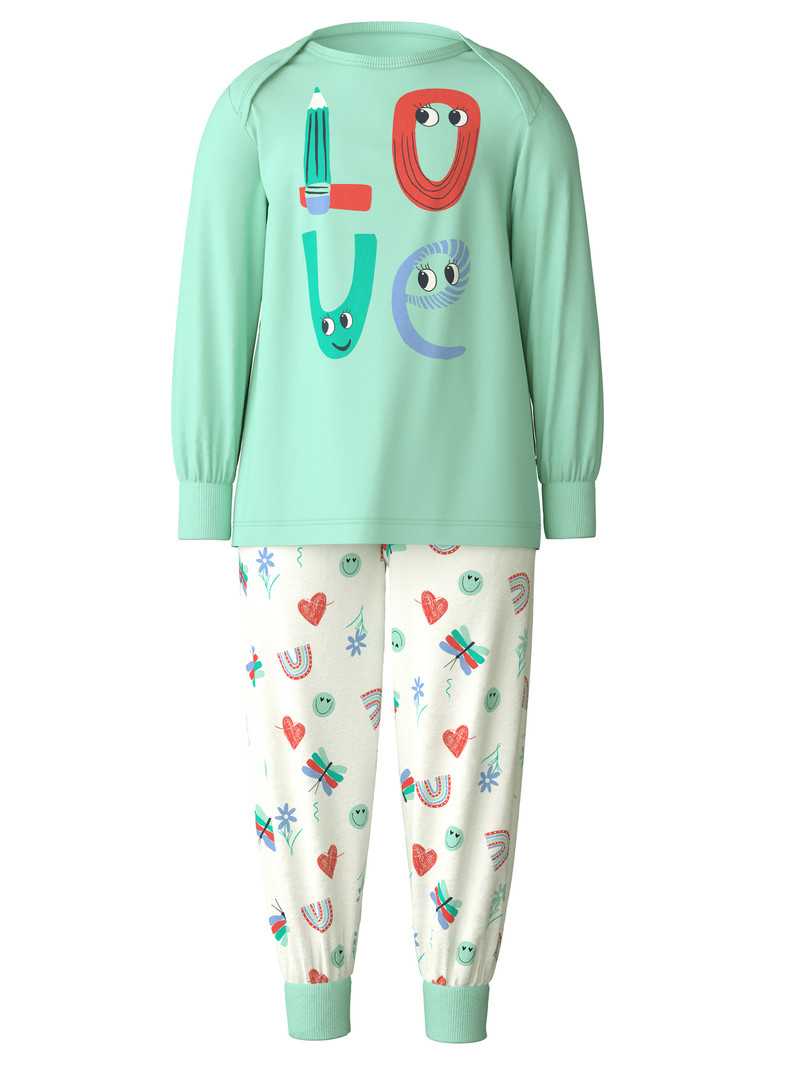 Pyjama Bambino Calida Toddlers Doodle Pyjama With Cuff Verdi | 3510-IPSOD