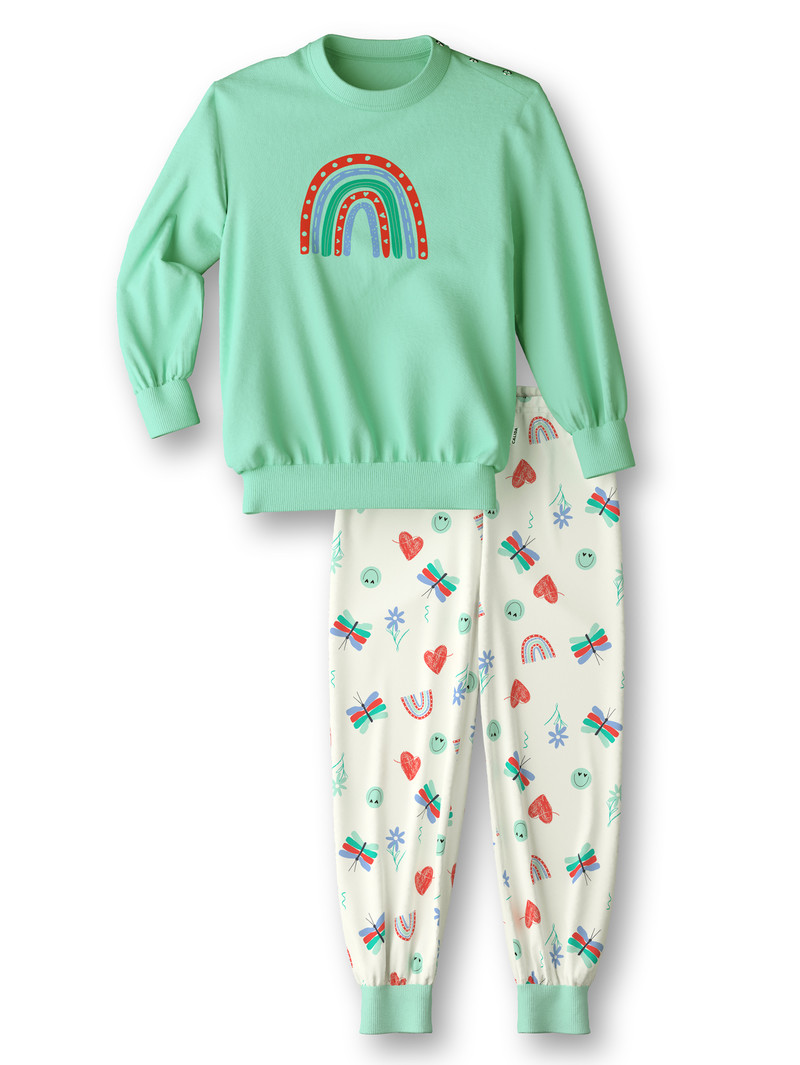 Pyjama Bambino Calida Toddlers Doodle Pyjama With Cuff Verdi | 0943-NFMCO