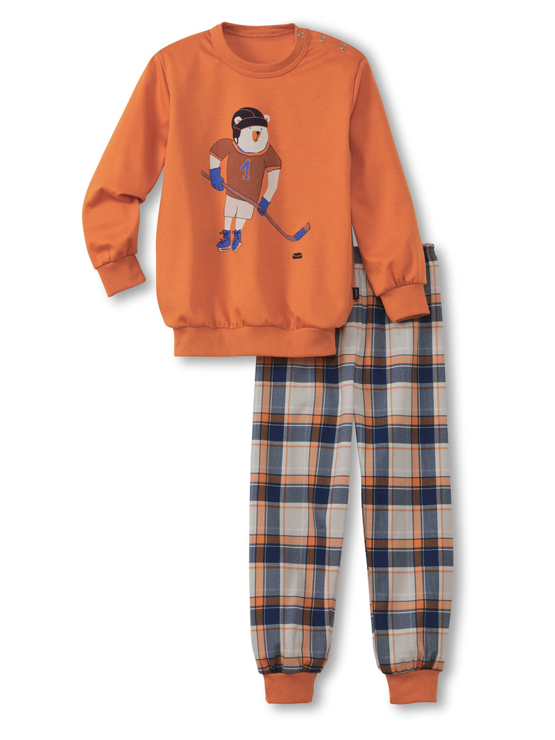 Pyjama Bambino Calida Toddlers Hockey Pyjama With Cuff Smoked Paprika | 0528-HCIUW