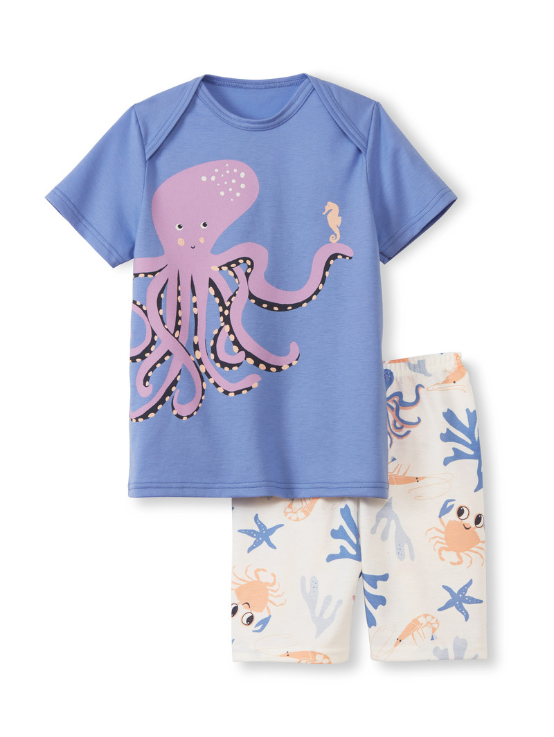 Pyjama Bambino Calida Toddlers Sea Short Pyjama Persian Jewel | 0857-ECAYB