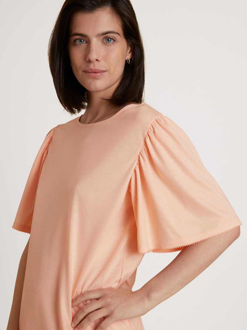 Summer Oufits Donna Calida Favourites Balance Shirt Short Sleeve Peach Parfait | 5713-BJUVC