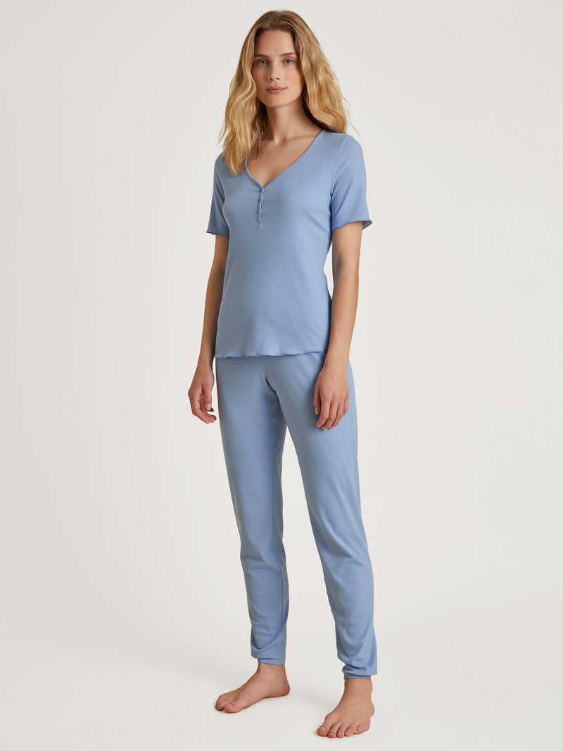 Summer Oufits Donna Calida Favourites Harmony Shirt Short Sleeve Blu | 4106-LQIYX