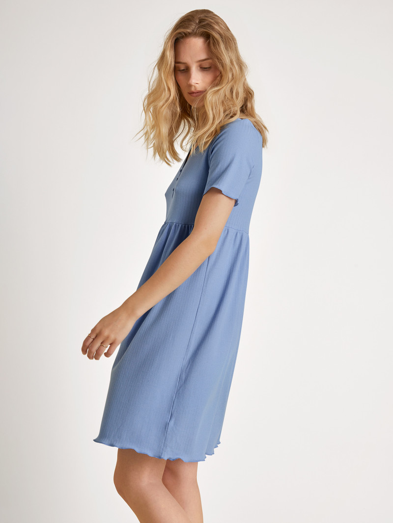 Summer Oufits Donna Calida Favourites Harmony Sleepshirt, Length 95cm Blu | 3605-NYFLT