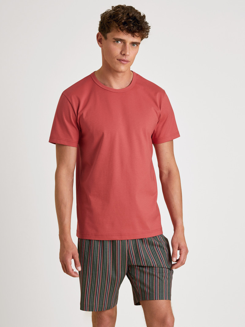 Summer Outfits Uomo Calida Rmx Sleep Holiday T-shirt Rosse | 4820-GPVNK