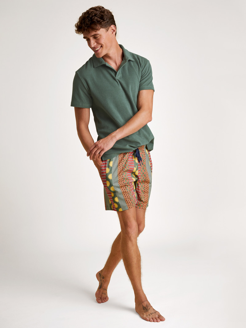 Summer Outfits Uomo Calida Rmx Sleep Holiday Bermudas Rosse | 6042-YCKDV