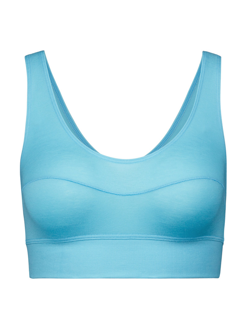 Yoga Donna Calida Elastic Bustier Blu | 9724-QHOJC