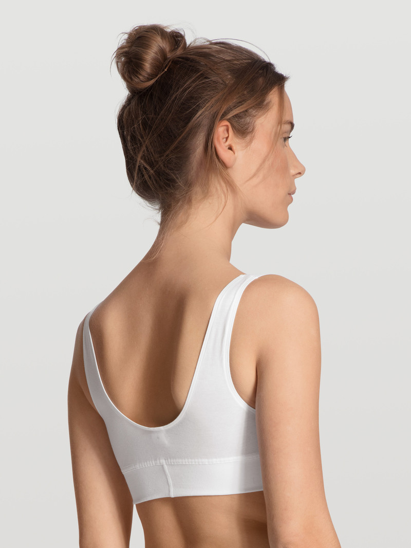 Yoga Donna Calida Elastic Bustier Weiss | 6591-TFJWV