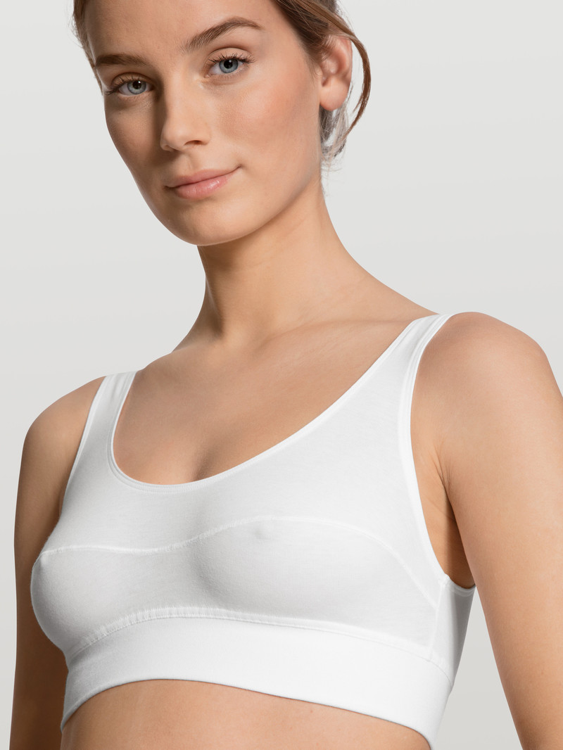 Yoga Donna Calida Elastic Bustier Weiss | 6591-TFJWV