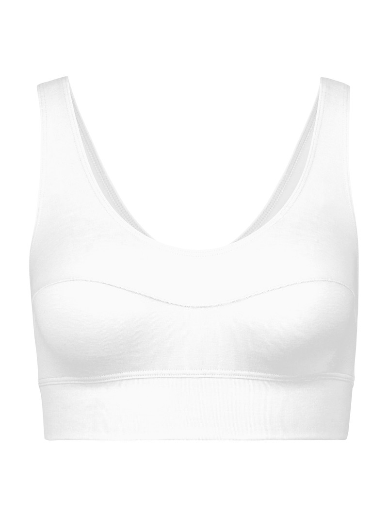 Yoga Donna Calida Elastic Bustier Weiss | 6591-TFJWV