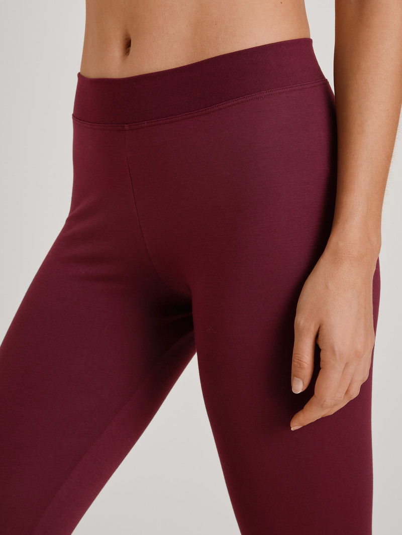 Yoga Donna Calida Elastic Leggings Rosse | 9345-BXUHQ