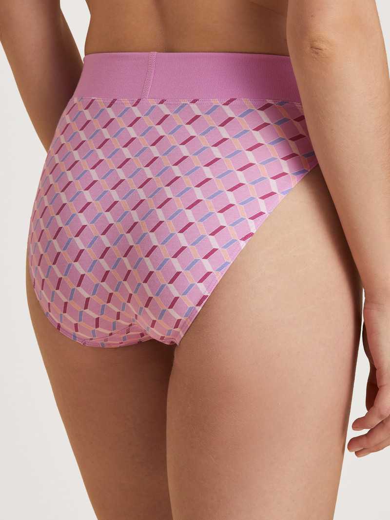 Yoga Donna Calida Elastic Trend Brief, High Waist Rosa | 1597-DTOXJ