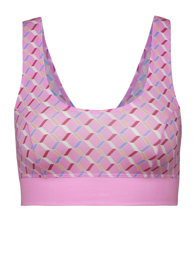 Yoga Donna Calida Elastic Trend Bustier Rosa | 4938-QTPWN