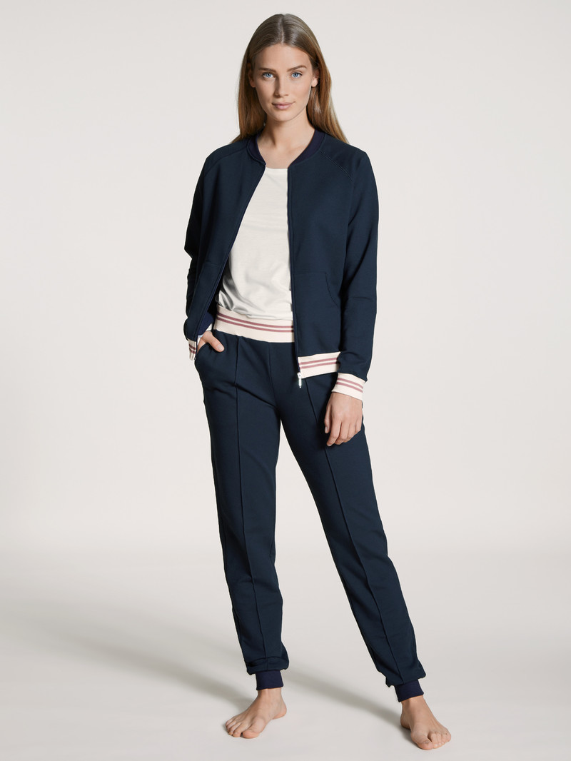 Yoga Donna Calida Favourites Lounge Jacket Corallo Blu | 6472-PHOKN